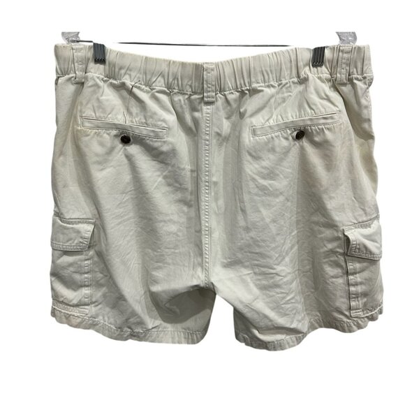 Tommy Bahama Mens Cargo Shorts White Elastic Waist Button Sz Large - Picture 2 of 8